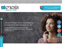 Tablet Screenshot of genesisdentalcare.com